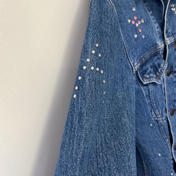 Levi’s Rhinestone Handmade Jean Jacket - Size 38 / L - Picture 8 of 11